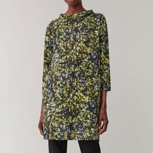 COS Yellow and Black Floral Dress